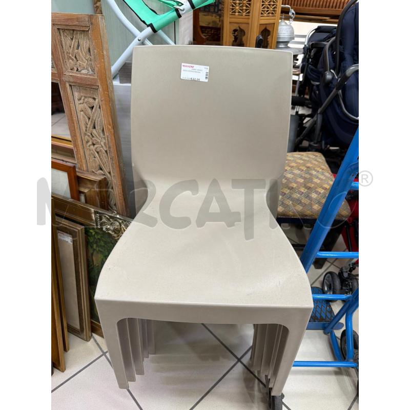 SEDIA GRIGIO RESINA | Mercatino dell'Usato Trapani via libica 1