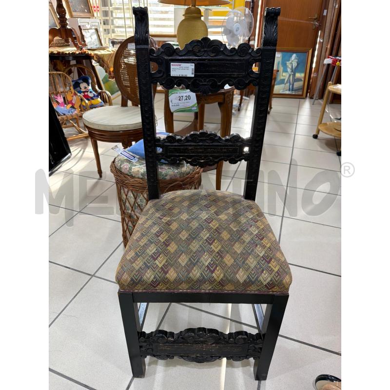 SEDIA STILE LEGNO TESSUTO  | Mercatino dell'Usato Trapani via libica 1