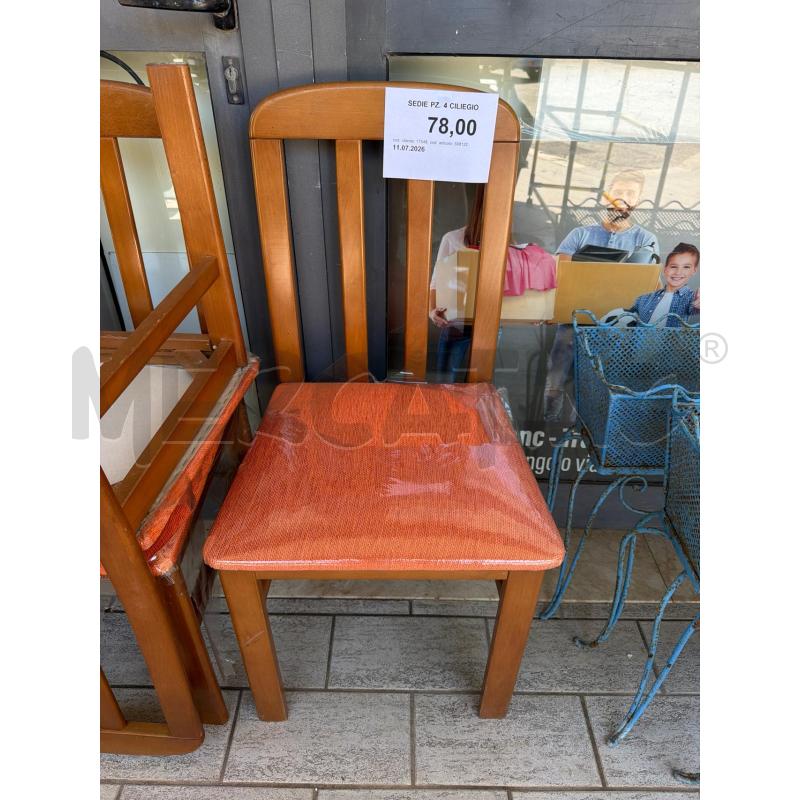 SEDIE PZ. 4 CILIEGIO | Mercatino dell'Usato Trapani via libica 1
