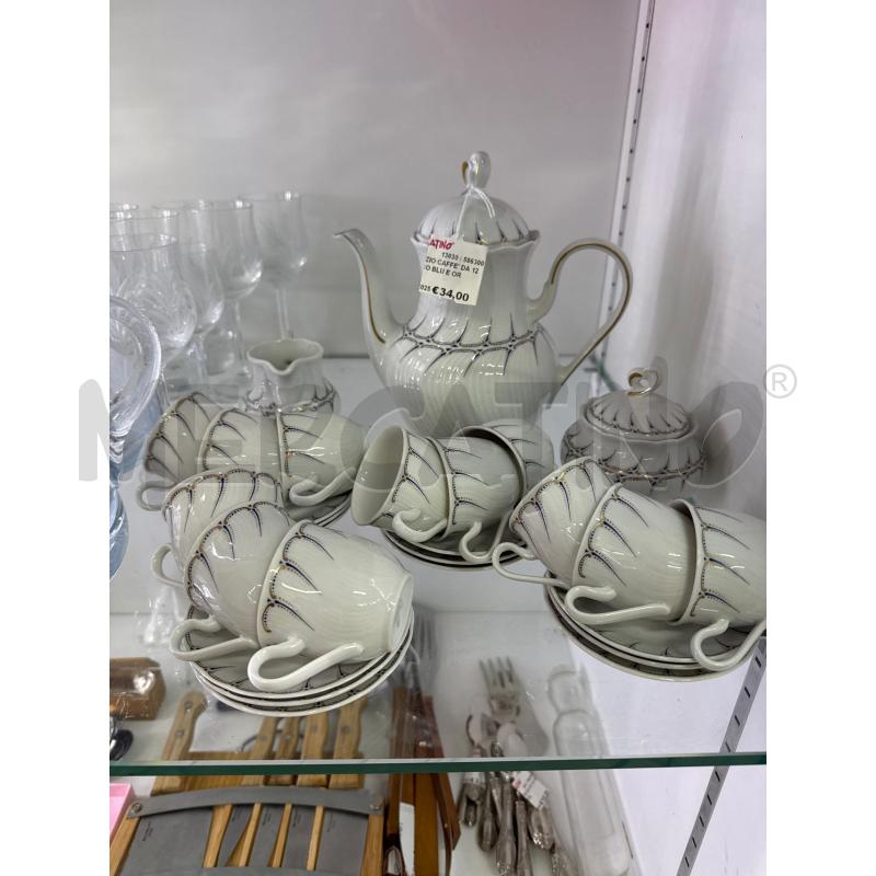 SERVIZIO CAFFE' DA 12 BIANCO BLU E ORO | Mercatino dell'Usato Trapani via libica 1