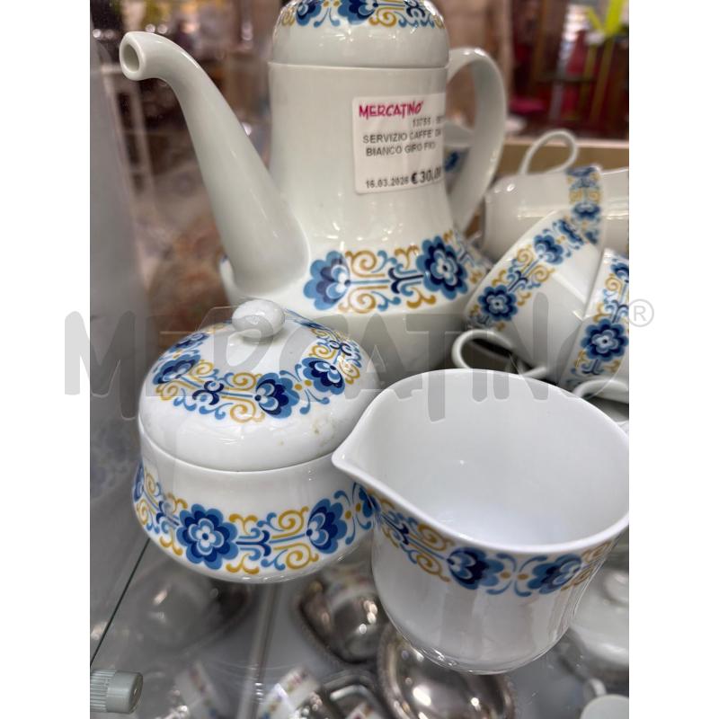 SERVIZIO CAFFE' DA 12 BIANCO GIRO FIORELLINI BLU | Mercatino dell'Usato Trapani via libica 2