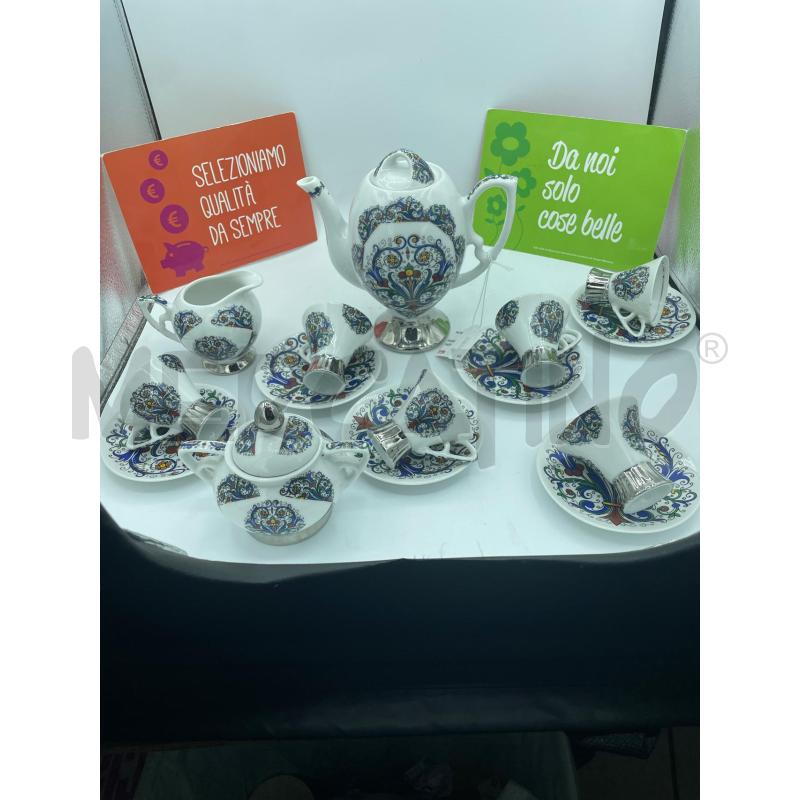 SERVIZIO CAFFE' DA 6 BIANCO DISEGNI MONACO  | Mercatino dell'Usato Trapani via libica 1
