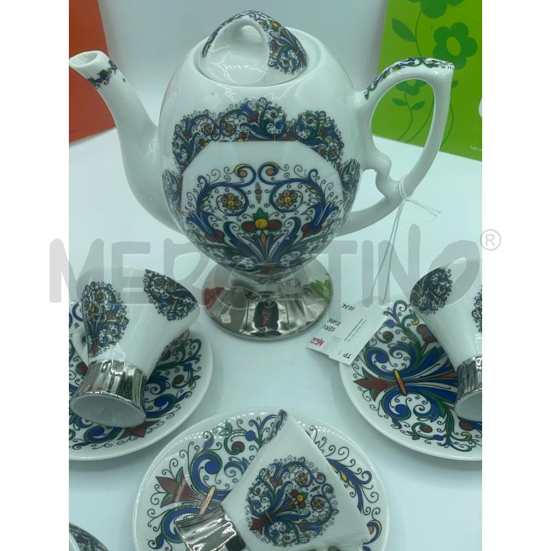SERVIZIO CAFFE' DA 6 BIANCO DISEGNI MONACO  | Mercatino dell'Usato Trapani via libica 2