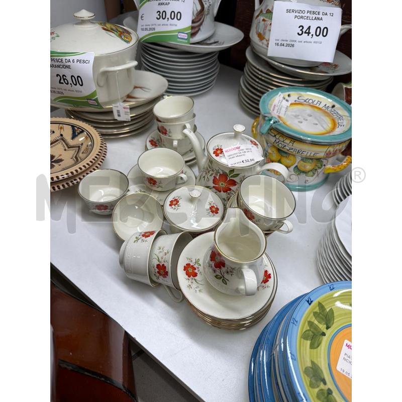 SERVIZIO DA THE DA 12 FIORI ARANCIO  | Mercatino dell'Usato Trapani via libica 1
