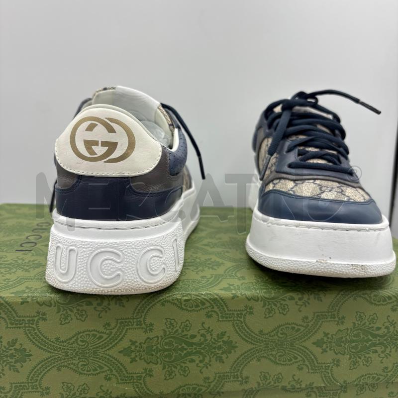 SNEAKERS GUCCI TESSUTO E PELLE BLU  | Mercatino dell'Usato Trapani via libica 2