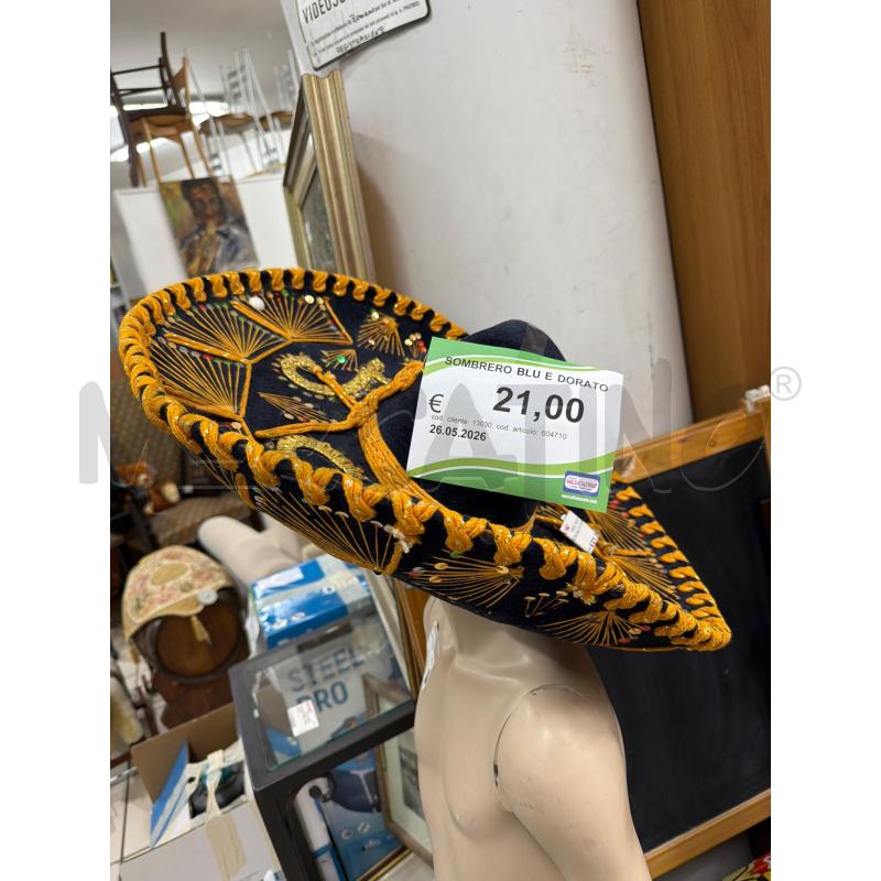 SOMBRERO BLU E DORATO | Mercatino dell'Usato Trapani via libica 1