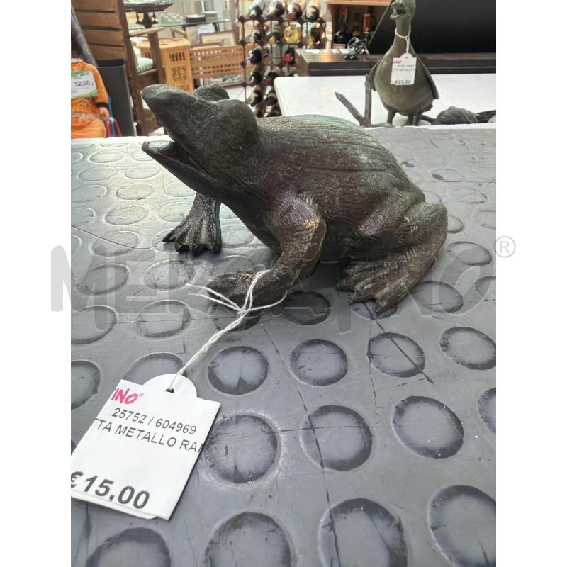 STATUETTA METALLO RANA  | Mercatino dell'Usato Trapani via libica 1