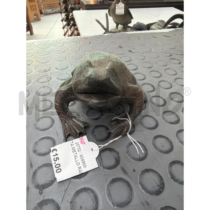 STATUETTA METALLO RANA  | Mercatino dell'Usato Trapani via libica 2