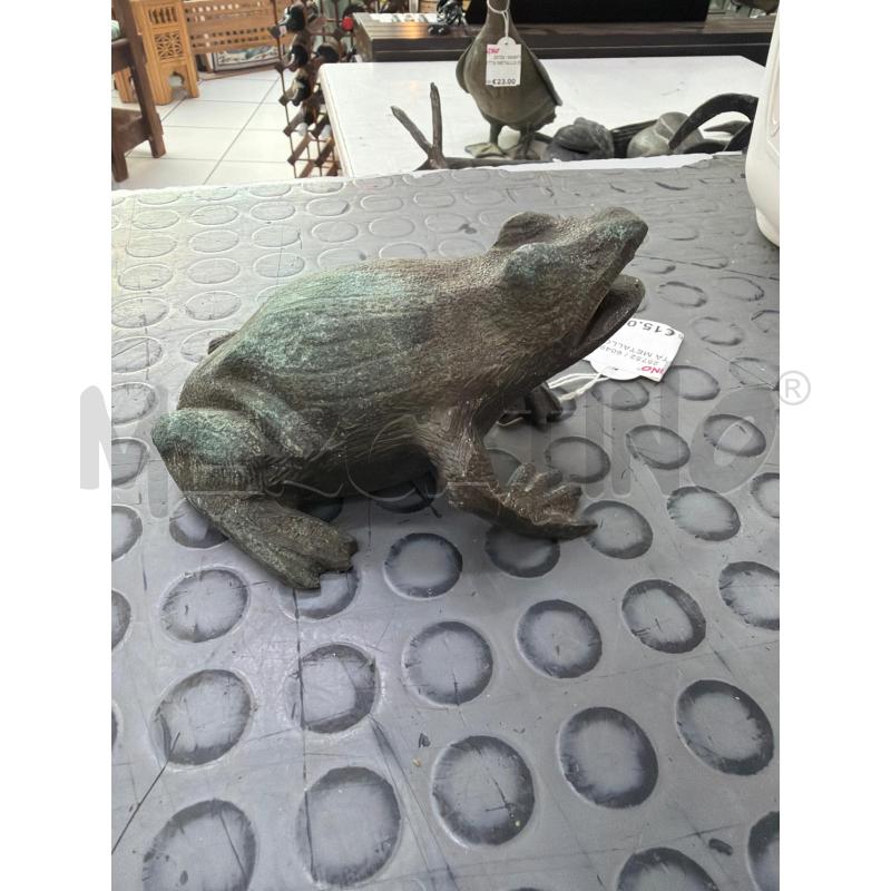 STATUETTA METALLO RANA  | Mercatino dell'Usato Trapani via libica 3