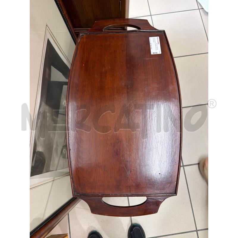 TAVOLINO LEGNO OVALE VINTAGE | Mercatino dell'Usato Trapani via libica 3