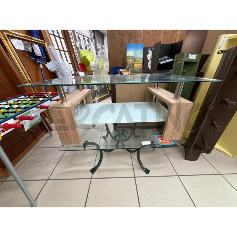 TAVOLINO MODERNO IN VETRO ROVESRE SBIANCATO | Mercatino dell'Usato Trapani via libica 3