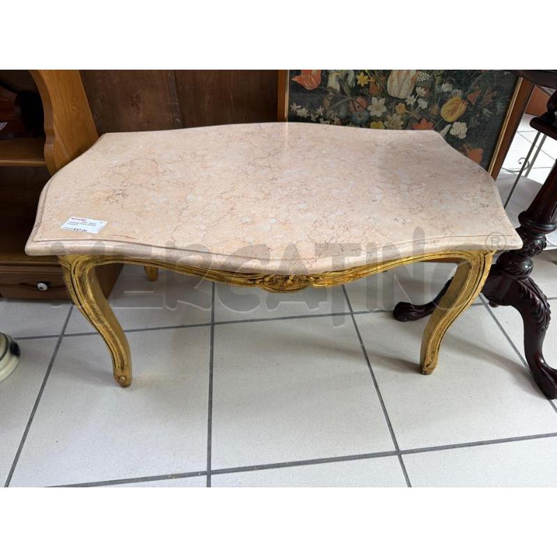 TAVOLINO PIANO MARMO E DORATO | Mercatino dell'Usato Trapani via libica 1