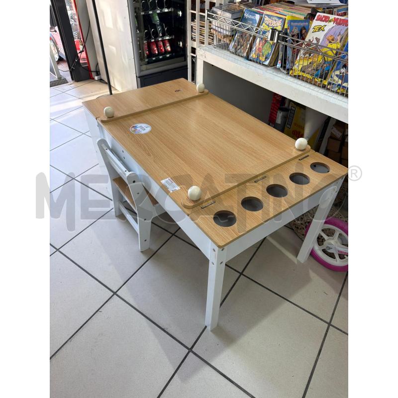 TAVOLINO+SEDIA IN LEGNO PIEDI BIANCHI | Mercatino dell'Usato Trapani via libica 1