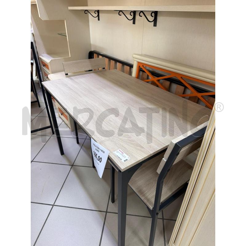 TAVOLO CON 4 SEDIE ACERO | Mercatino dell'Usato Trapani via libica 2