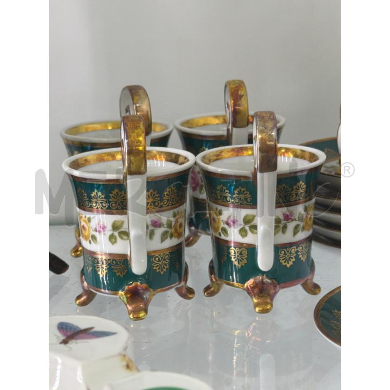 TAZZINA DI CAFFÈ N 6 VERDE E DORATO | Mercatino dell'Usato Trapani via libica 3