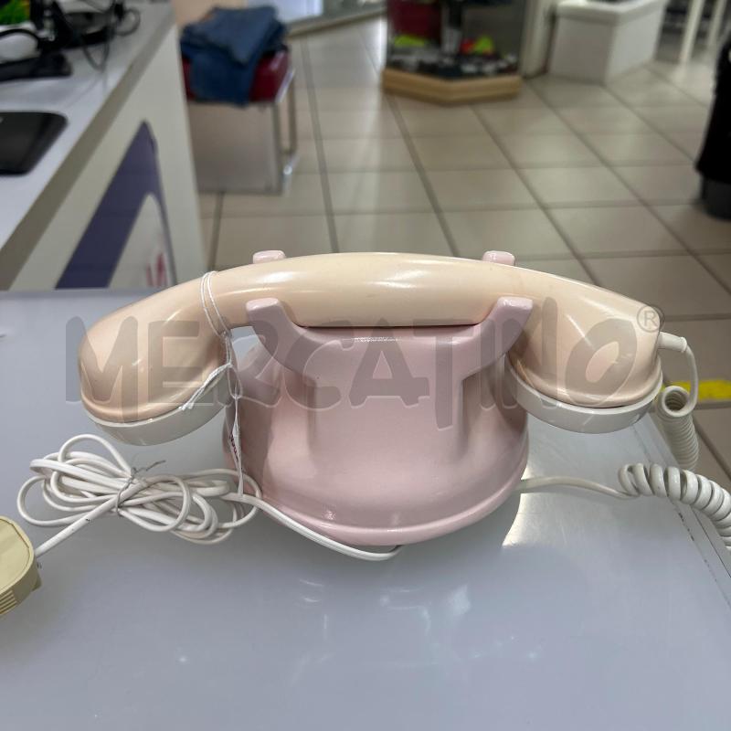 TELEFONO FISSO IN CERAMICA ROSA | Mercatino dell'Usato Trapani via libica 3