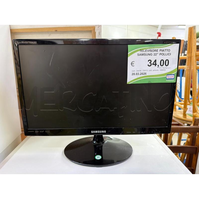 TELEVISORE PIATTO SAMSUNG 22'' POLLICI | Mercatino dell'Usato Trapani via libica 3