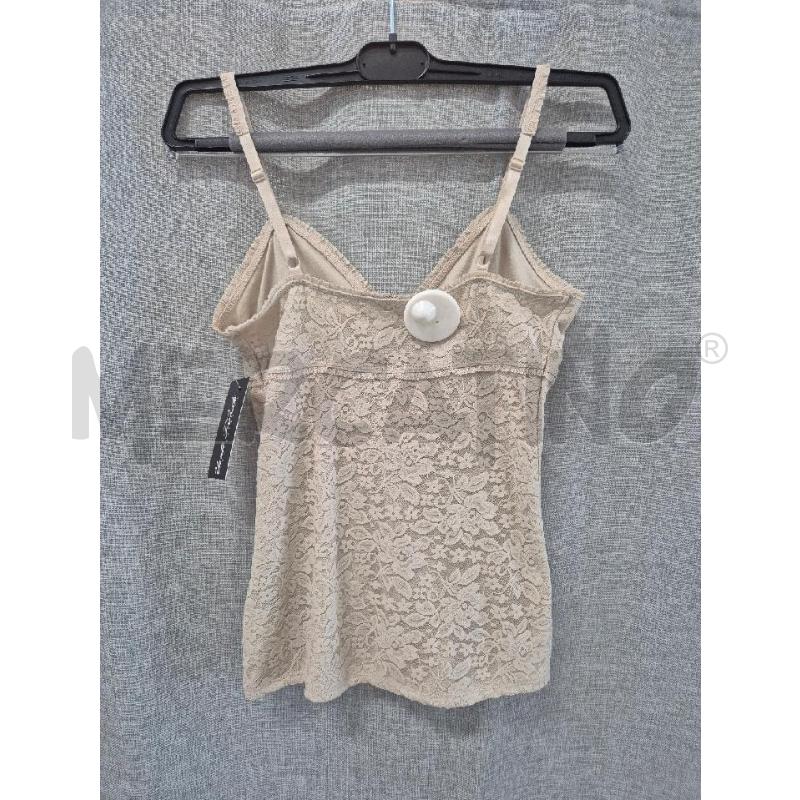 TOP GUESS BEIGE MERLETTO  | Mercatino dell'Usato Trapani via libica 3