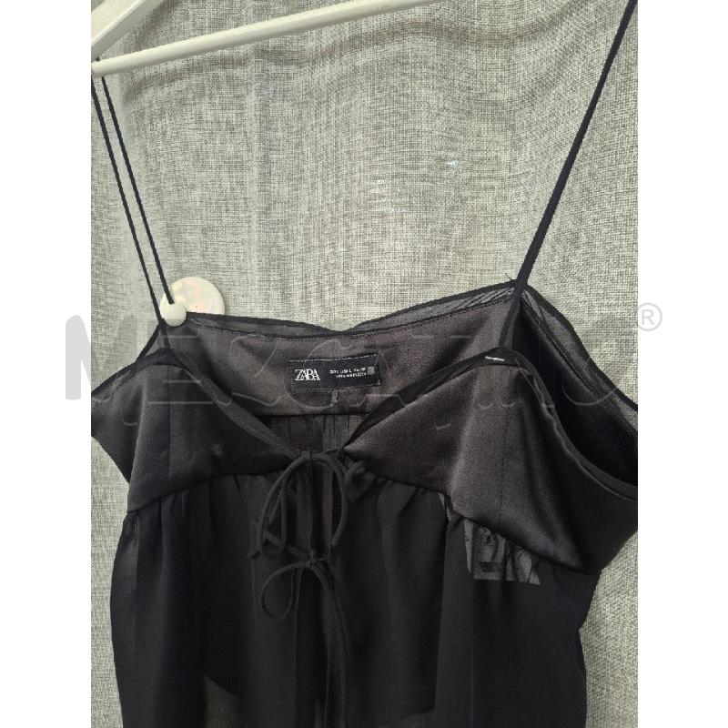 TOP ZARA NERO RASO E TRASP  | Mercatino dell'Usato Trapani via libica 2