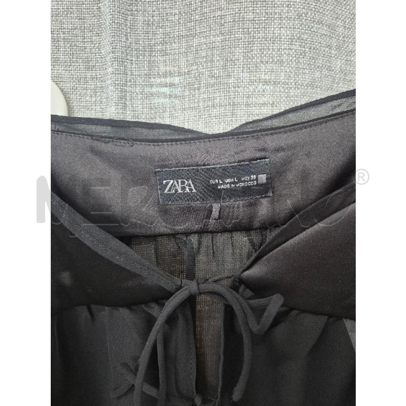 TOP ZARA NERO RASO E TRASP  | Mercatino dell'Usato Trapani via libica 3