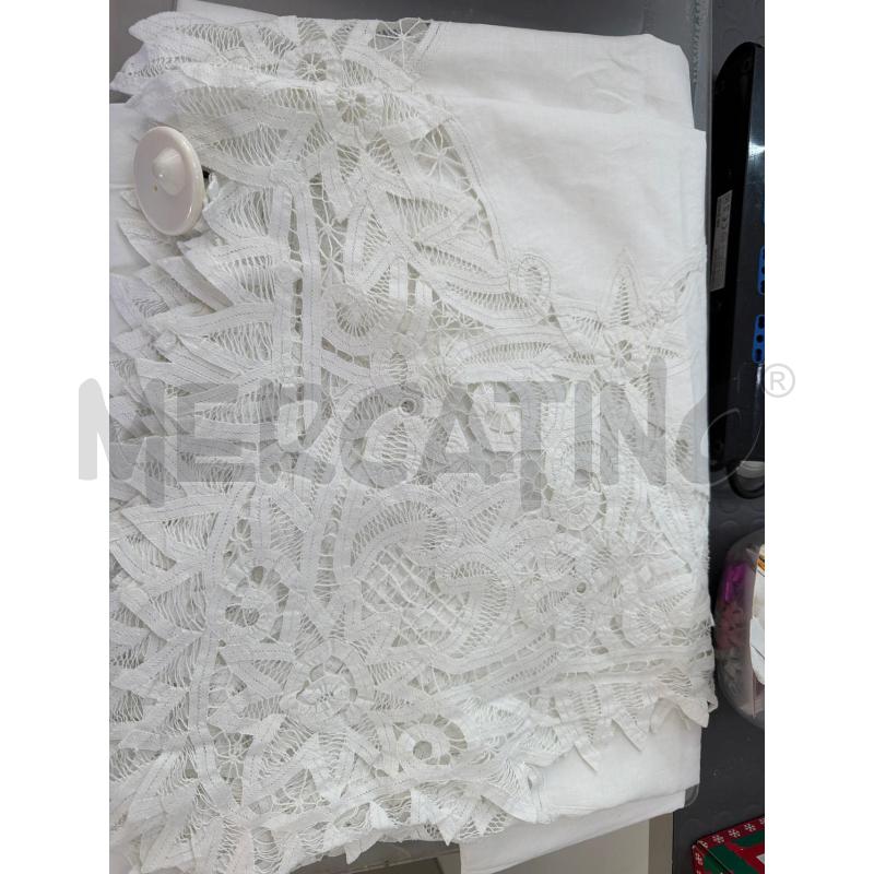 TOVAGLIA DA TAVOLO PIZZO RINASCIMENTO BIANCO S/T | Mercatino dell'Usato Trapani via libica 1