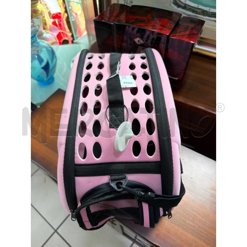 TRASPORTINO PIEGHEVOLE ROSA E NERO | Mercatino dell'Usato Trapani via libica 3