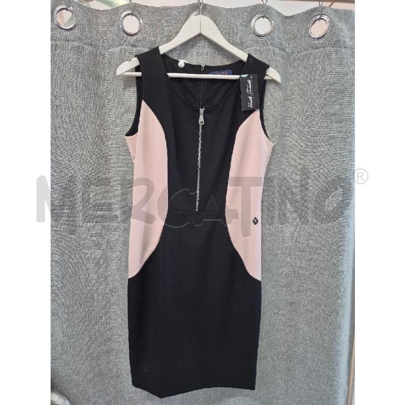 TUBINO DONNA TRUSSARDI NERO E ROSA CON ZIP | Mercatino dell'Usato Trapani via libica 1
