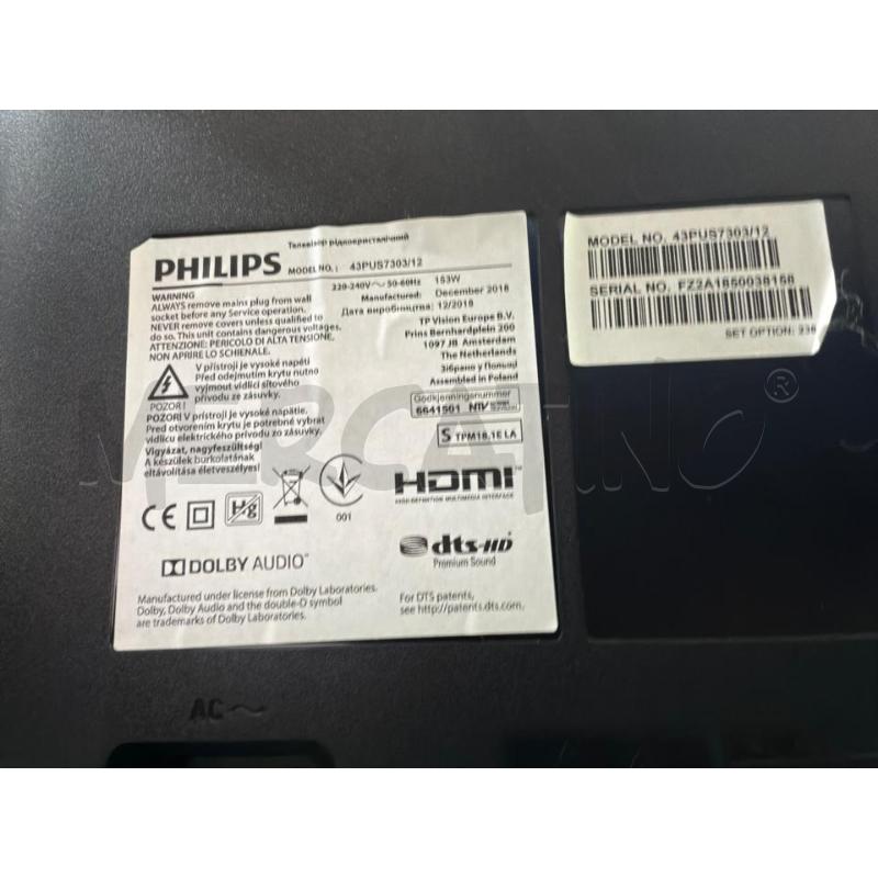 TV PHILIPS 43' SMART TV AMBILIGHT  | Mercatino dell'Usato Trapani via libica 3