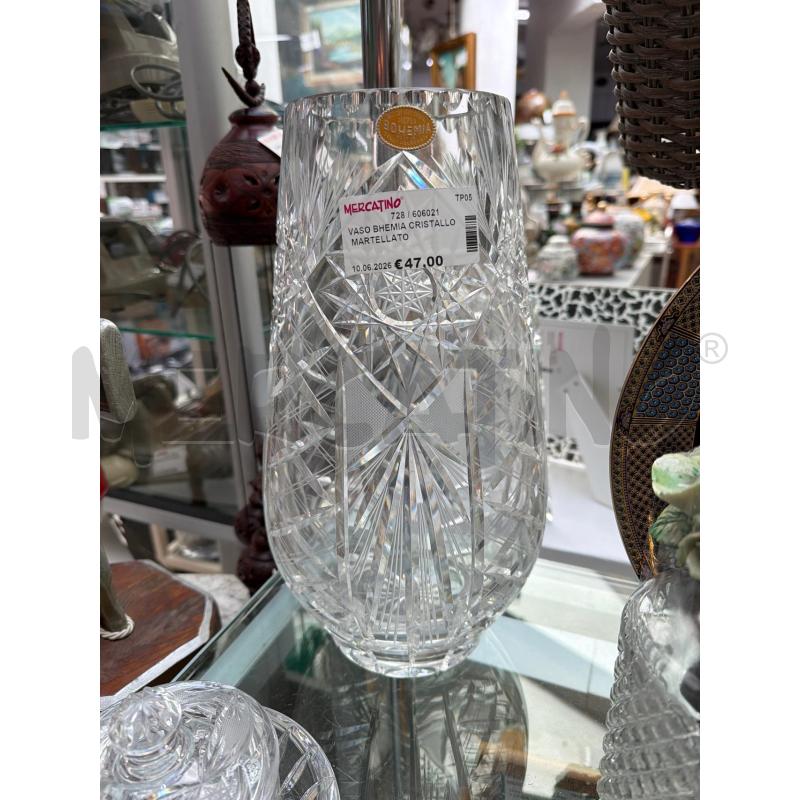 VASO BHEMIA CRISTALLO MARTELLATO | Mercatino dell'Usato Trapani via libica 1