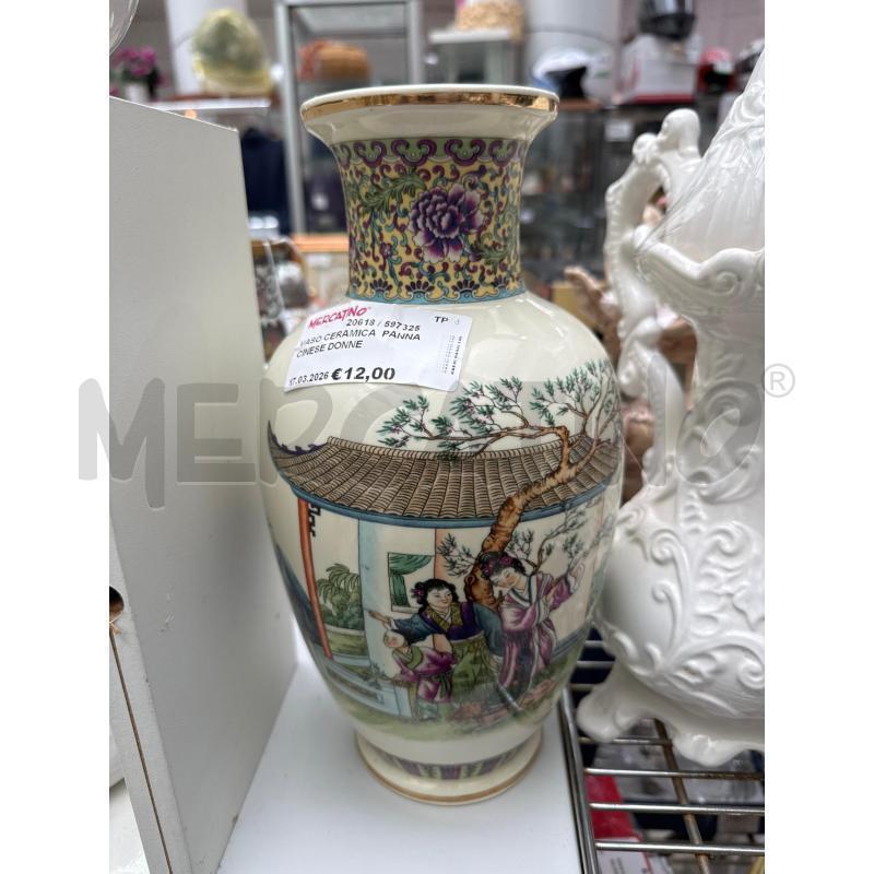 VASO CERAMICA  PANNA CINESE DONNE | Mercatino dell'Usato Trapani via libica 1