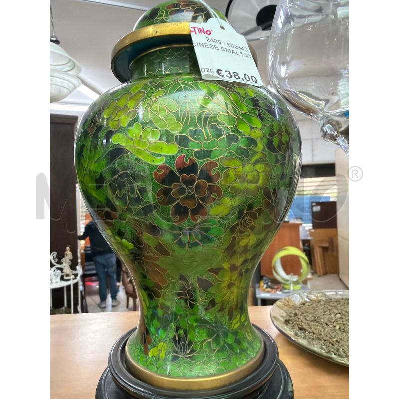 VASO CINESE SMALTATO VERDE | Mercatino dell'Usato Trapani via libica 2