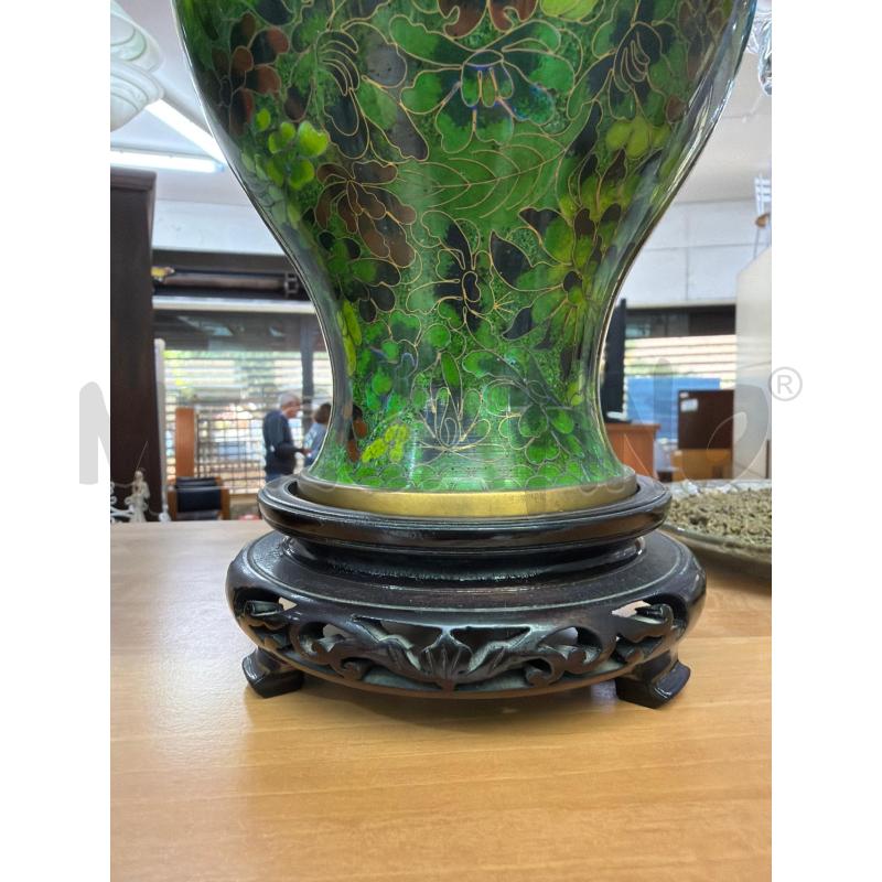 VASO CINESE SMALTATO VERDE | Mercatino dell'Usato Trapani via libica 3