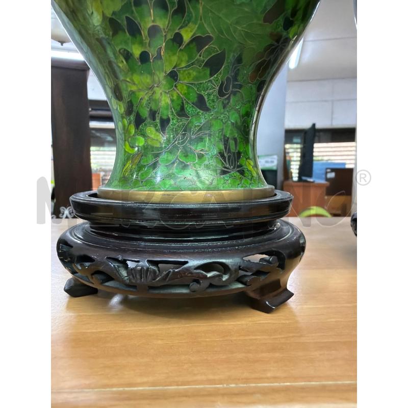 VASO CINESE SMALTATO VERDE  | Mercatino dell'Usato Trapani via libica 3