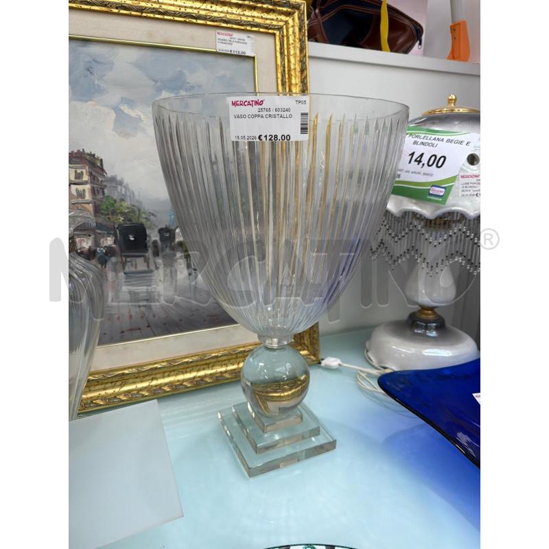 VASO COPPA CRISTALLO  | Mercatino dell'Usato Trapani via libica 1