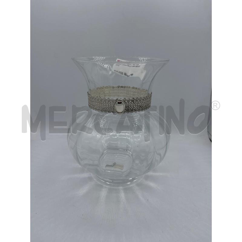 VASO CRISTALLO ARGENTATO | Mercatino dell'Usato Trapani via libica 1