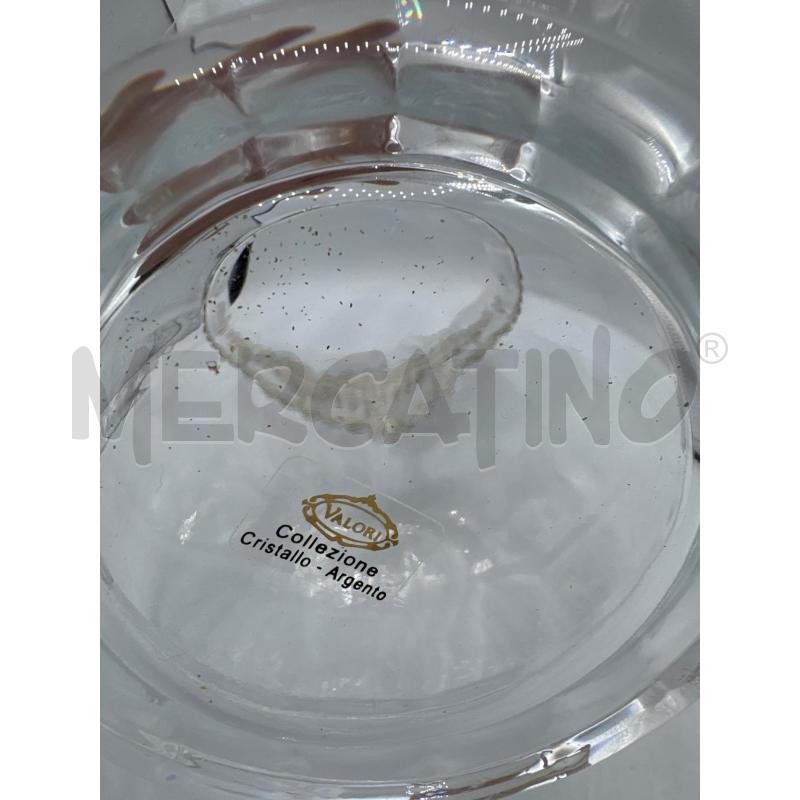 VASO CRISTALLO ARGENTATO | Mercatino dell'Usato Trapani via libica 3