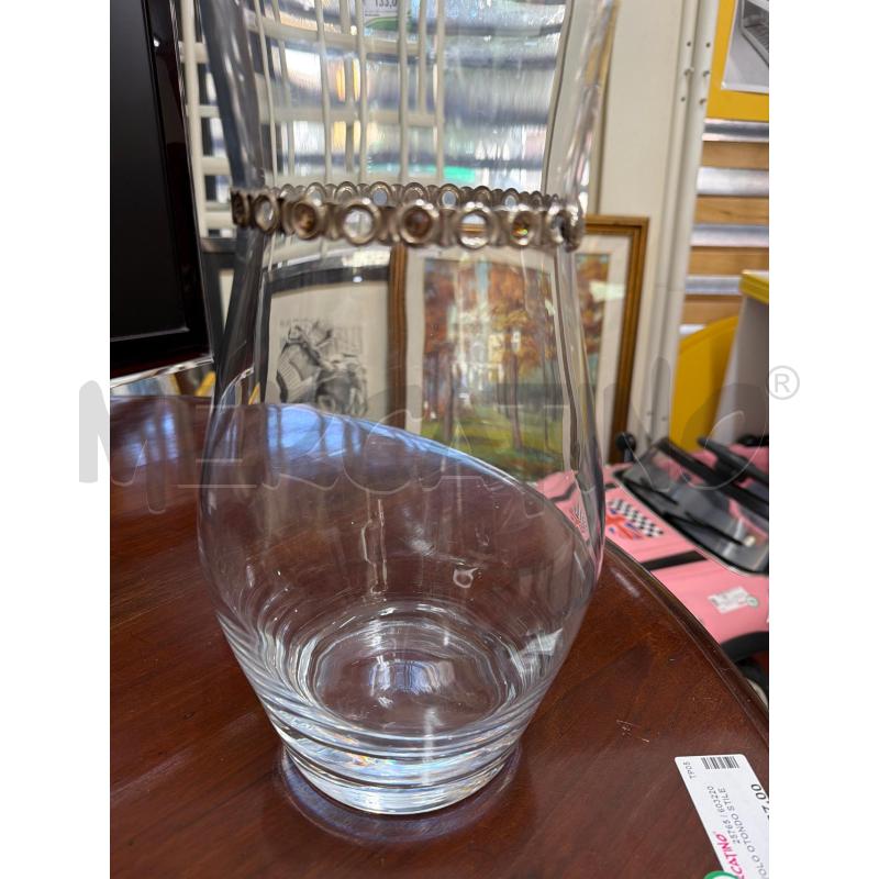 VASO CRISTALLO GIRO ARGENTATO | Mercatino dell'Usato Trapani via libica 2