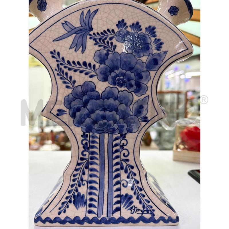 VASO PORTATULIPANI  3 COLLI  DECORAZIONE BLU | Mercatino dell'Usato Trapani via libica 3