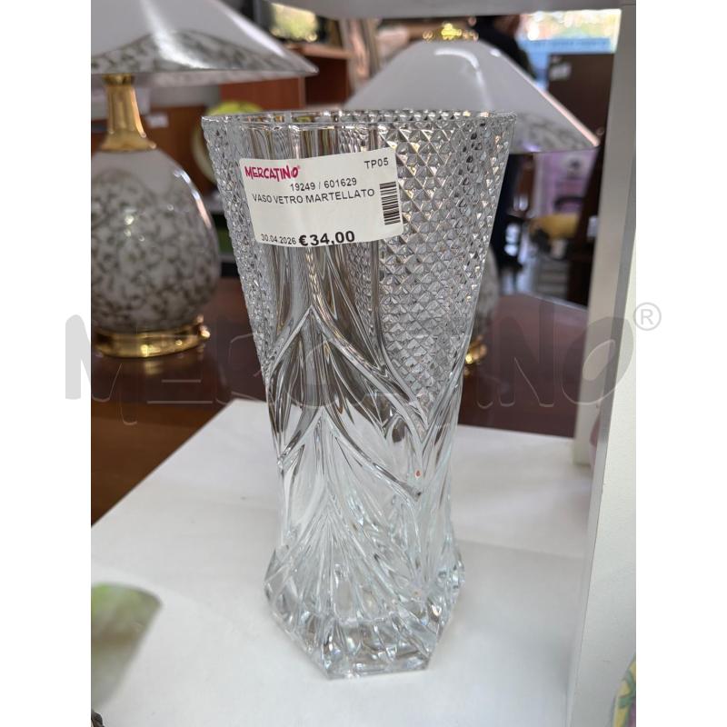 VASO VETRO MARTELLATO  | Mercatino dell'Usato Trapani via libica 1