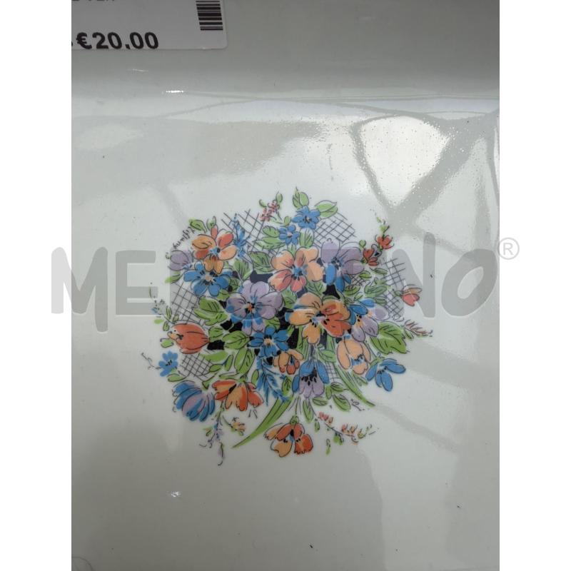 VASSOIO TIFFANI QUADRATO FIORI AL CENTRO | Mercatino dell'Usato Trapani via libica 2
