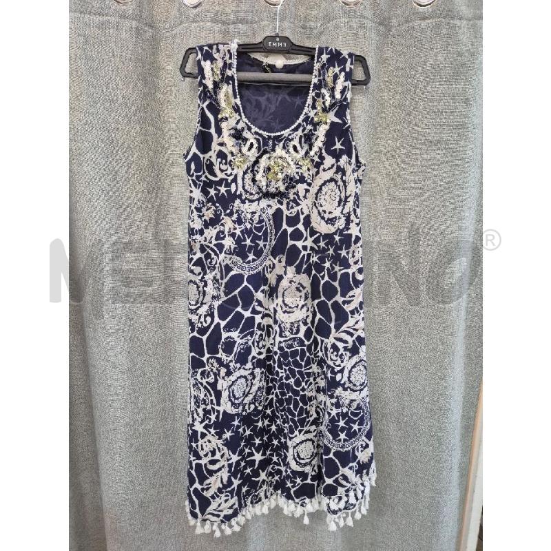 VESTITO DONNA BLU E BIANCO POSITANO  | Mercatino dell'Usato Trapani via libica 1