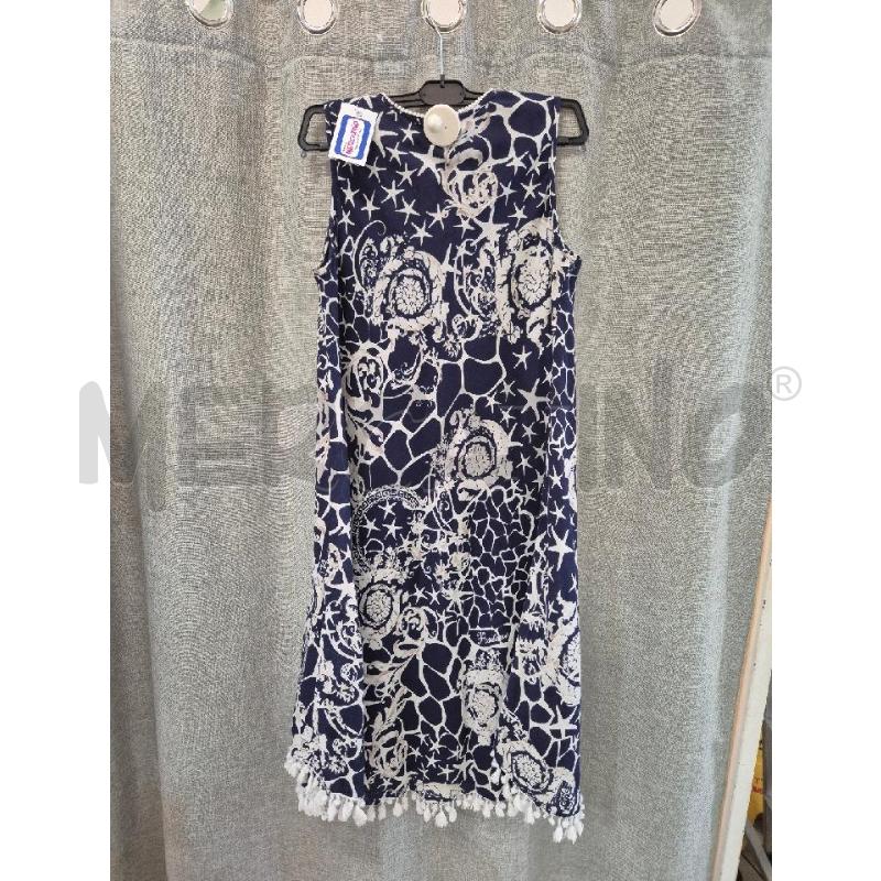VESTITO DONNA BLU E BIANCO POSITANO  | Mercatino dell'Usato Trapani via libica 4