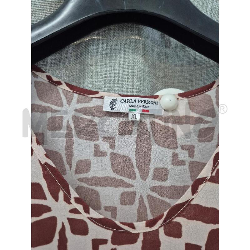 VESTITO DONNA CARLA FERRONI MARRONE E PANNA | Mercatino dell'Usato Trapani via libica 2