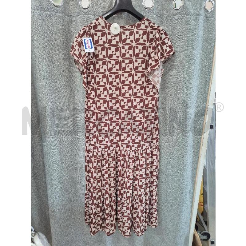 VESTITO DONNA CARLA FERRONI MARRONE E PANNA | Mercatino dell'Usato Trapani via libica 3