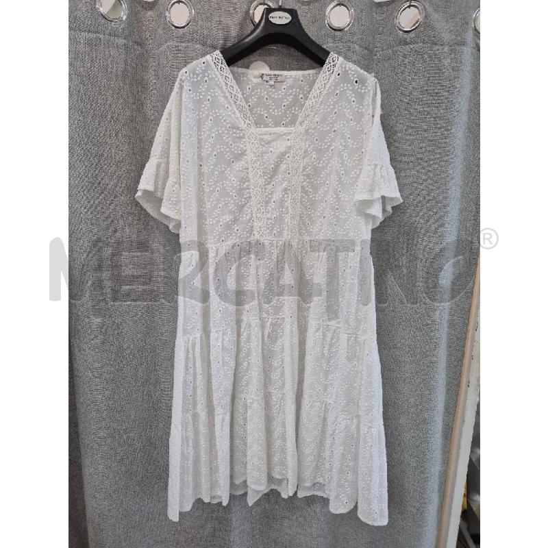 VESTITO DONNA CARLA FERRONI  SANGALLO BIANCO | Mercatino dell'Usato Trapani via libica 1