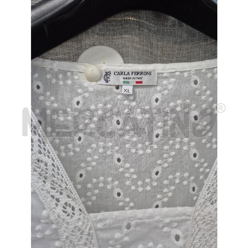 VESTITO DONNA CARLA FERRONI  SANGALLO BIANCO | Mercatino dell'Usato Trapani via libica 2