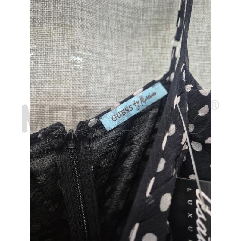 VESTITO DONNA GUESS NERO POUA BIANCHI  | Mercatino dell'Usato Trapani via libica 2