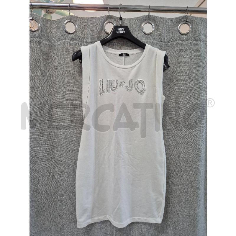 VESTITO DONNA LIU JO BIANCO CON RICAMO LATERALE  | Mercatino dell'Usato Trapani via libica 1
