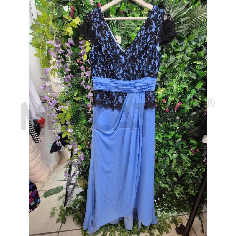 VESTITO DONNA MARFIL AZZURRO PIZZO NERO  | Mercatino dell'Usato Trapani via libica 1