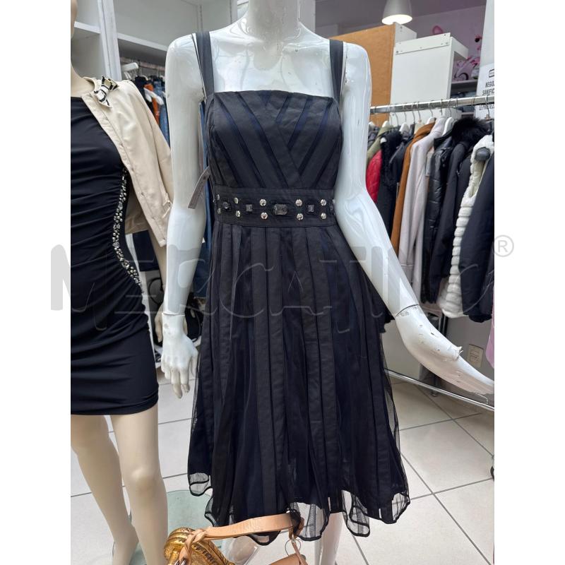 VESTITO DONNA PENNYBLACK NERO E BLU VOLA' CON STRASS | Mercatino dell'Usato Trapani via libica 1